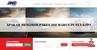Apakah mengirim paket JNE harus punya KTP?